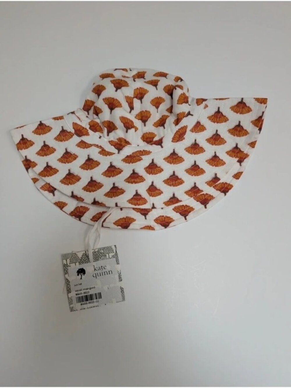 Organic cotton Small Marigolds Floral Sun Hat Large